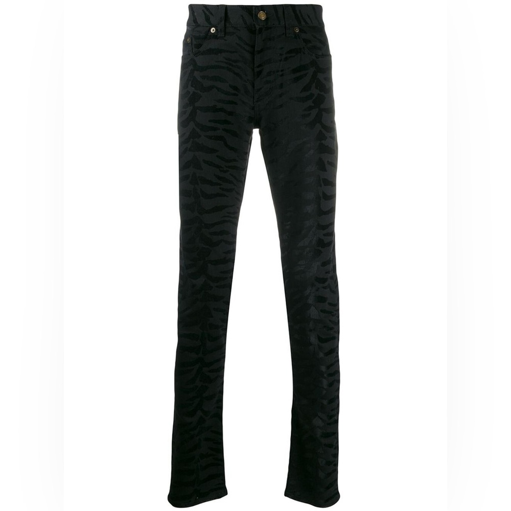 Saint Laurent Jeans YSL Zebra Print